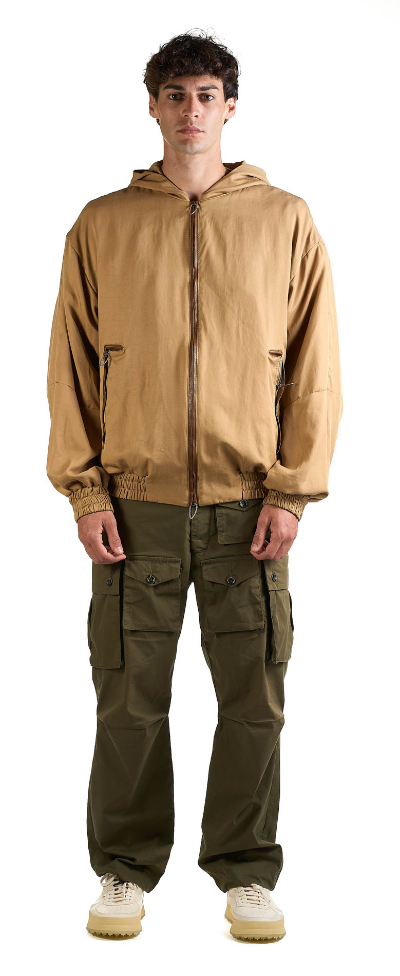 DANIELE BASTA LEATHER AND SILVER JACKET 